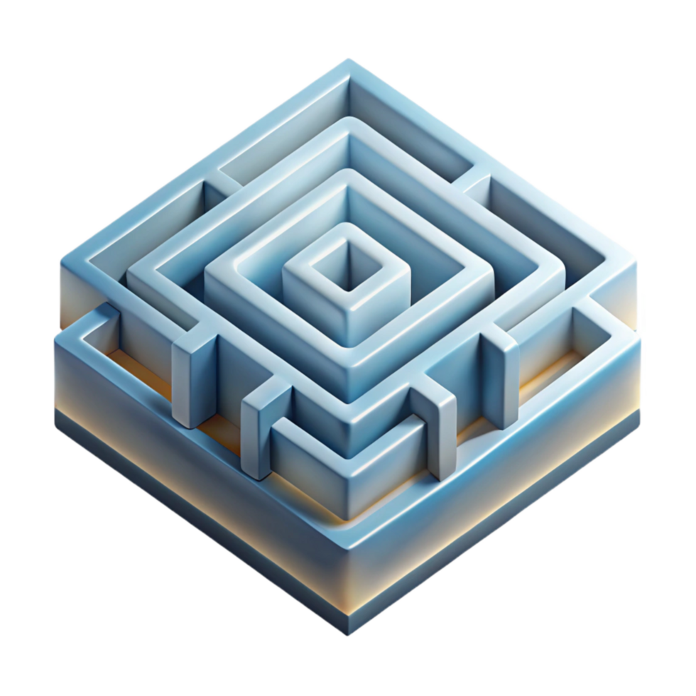 magnificent classic Curved Luminari Labyrinth Path Cutout Transparent Background premium png
