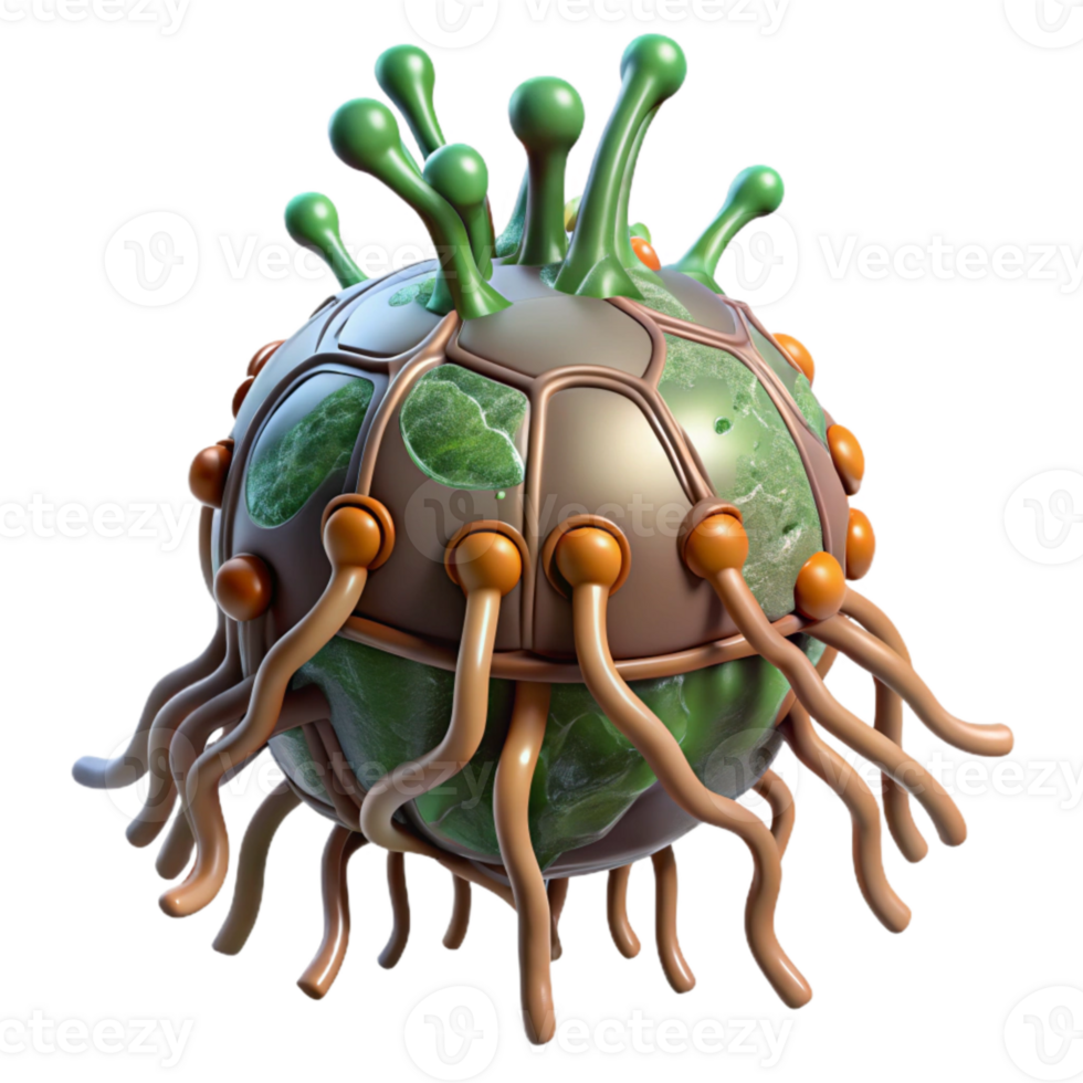 beautiful vintage Cybernetic Organism with Fine Roots Cutout professional png
