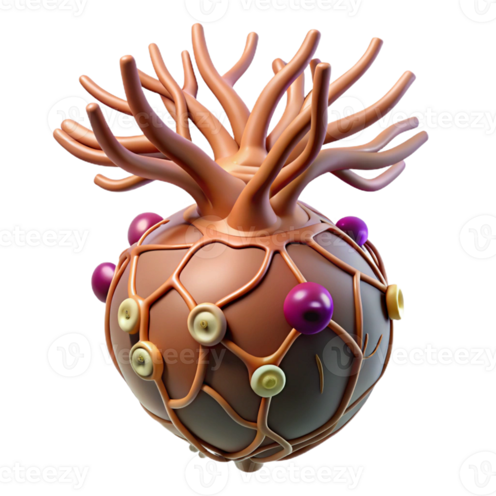 vibrant rustic Cybernetic Organism with Roots Cutout high resolution png