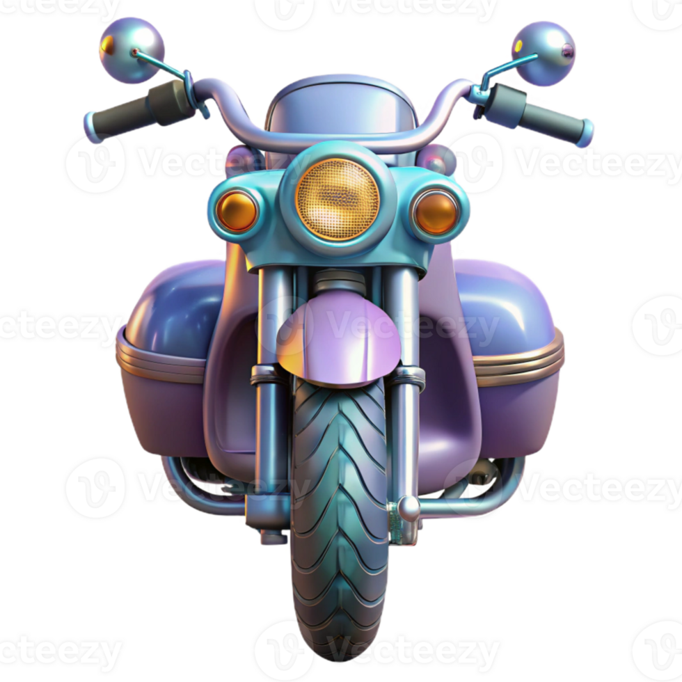 wonderful vintage Cyberpunk Motorcycle Front View Transparent professional png