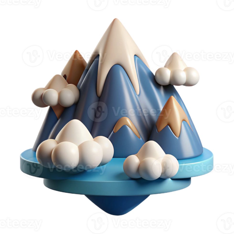 magnificent classic Detailed Aeropex Ascenders Cutout Mountain Range with Clouds Transparent Background professional png