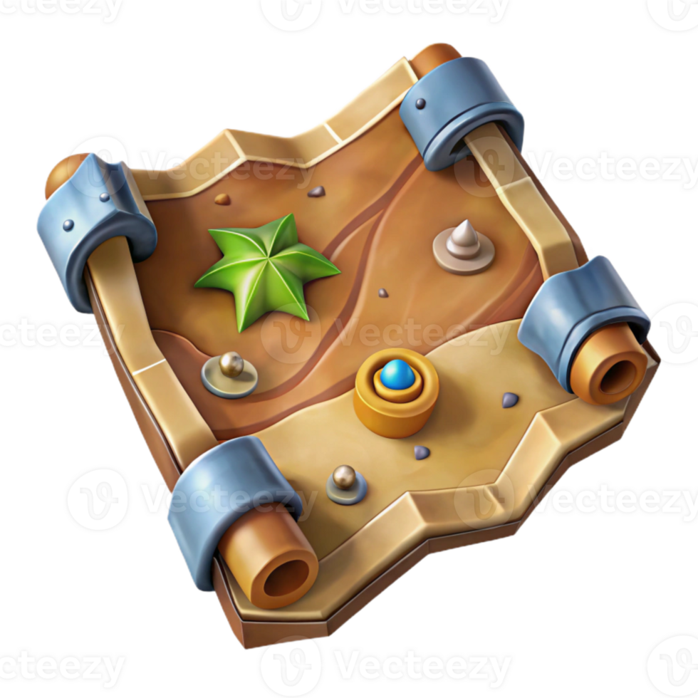 beautiful creative Detailed Fantasy Map Illustration Isolated Element high resolution png