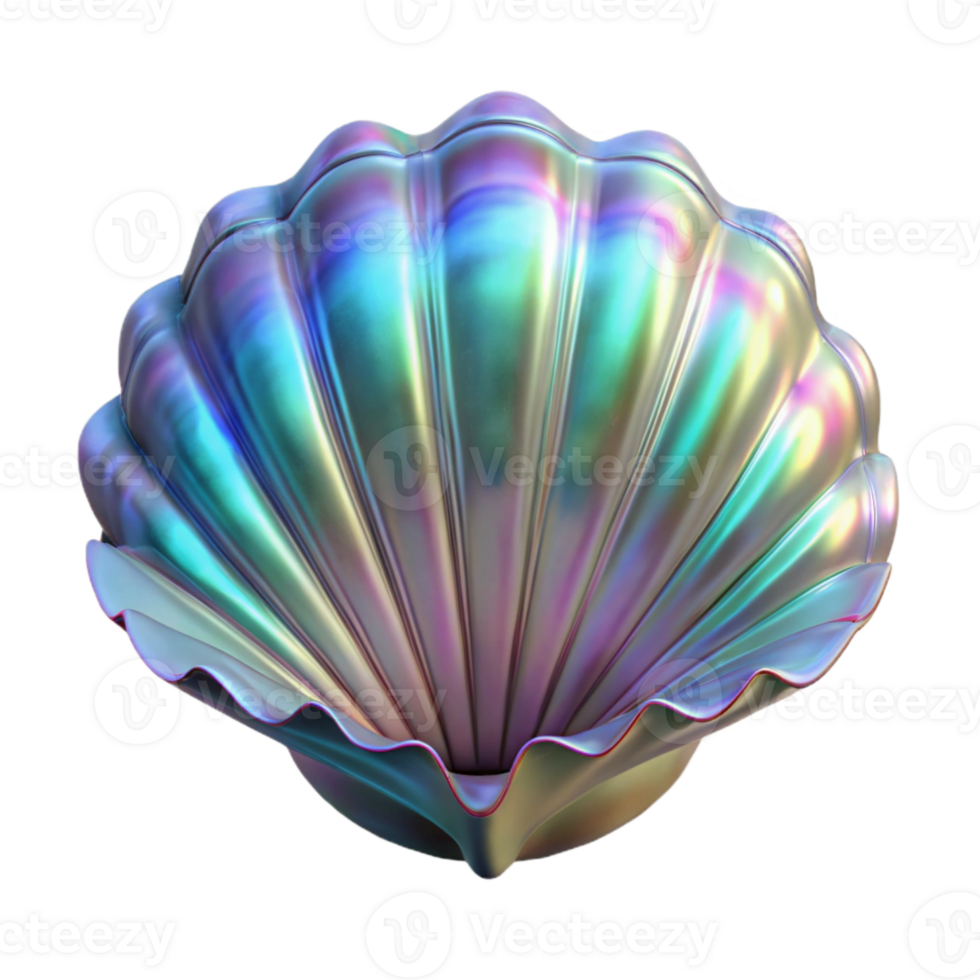 wonderful creative Detailed Hologram of Fossil Shell Transparent premium png