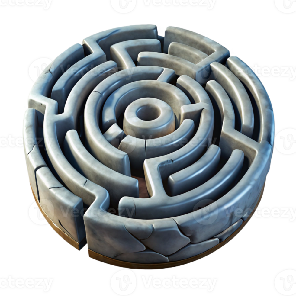 extraordinary vintage Detailed Luminari Labyrinth Transparent Background with Purple Lights high resolution png