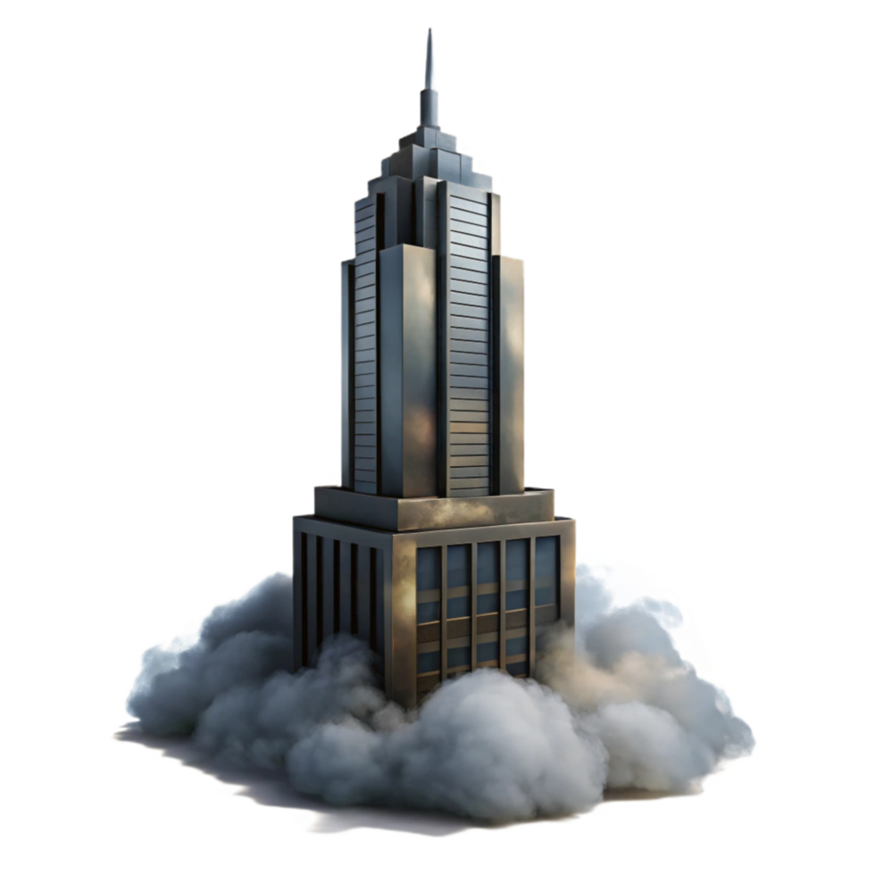 stunning traditional Dreamlike Cityscape Cutout Aerial View high resolution png