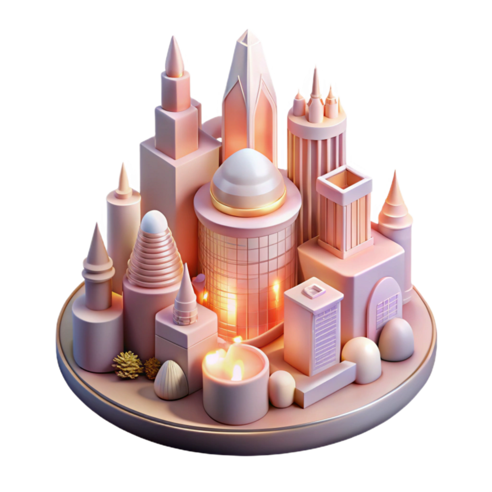 beautiful rustic Dreamlike Metropolis Isolated Soft Glow high quality png