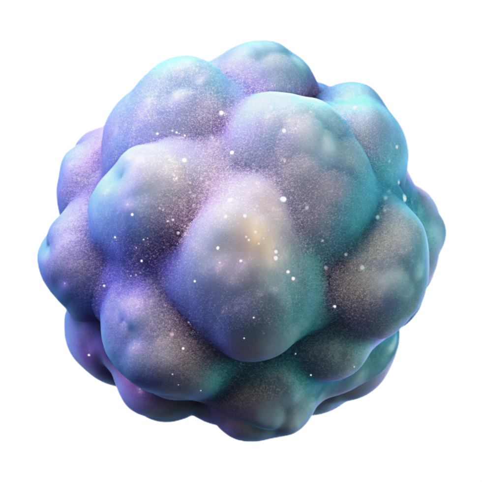 serene vintage Dreamlike Particle Nebula with Transparent Background high quality png