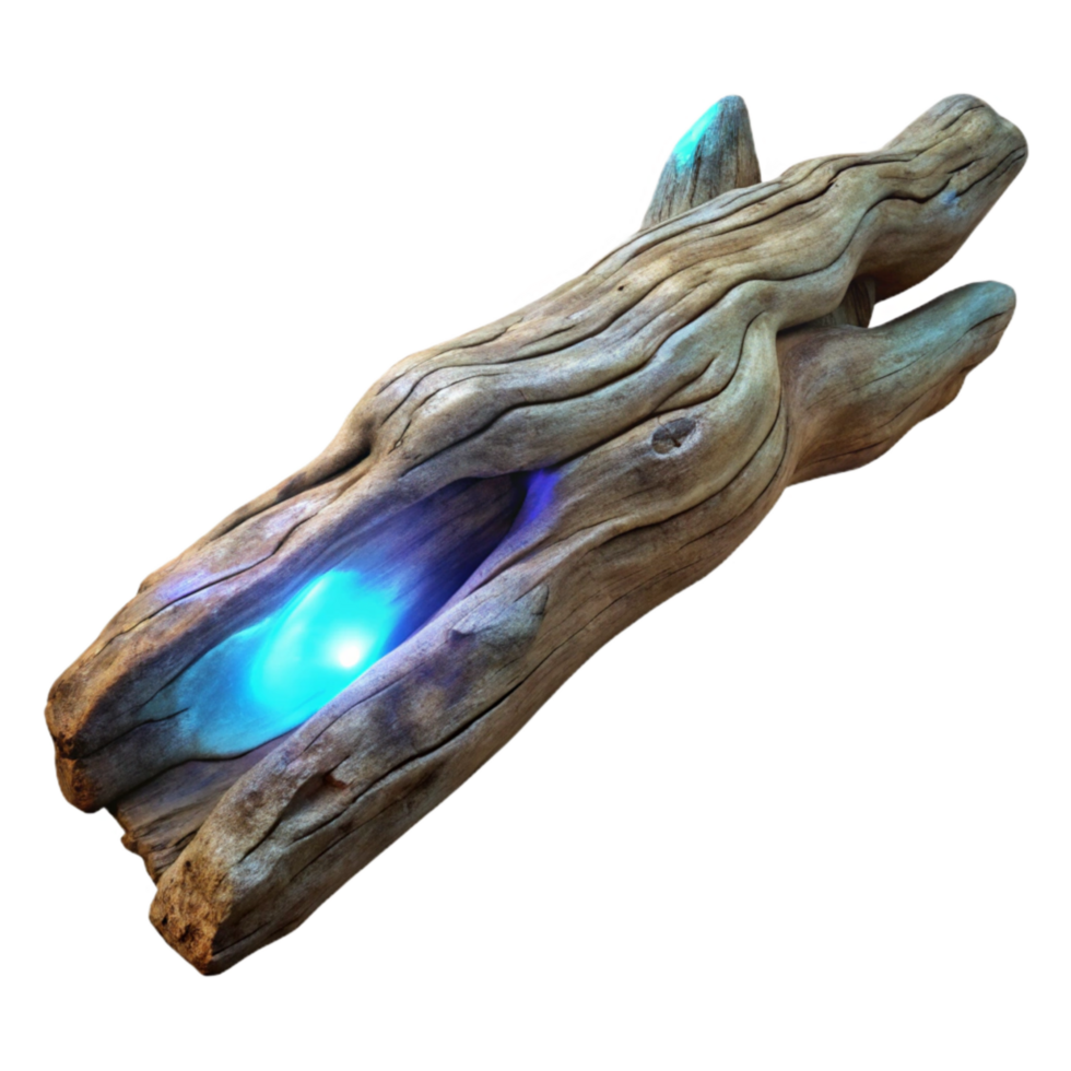 serene modern Driftwood with Ethereal Luminescence Cutout premium png