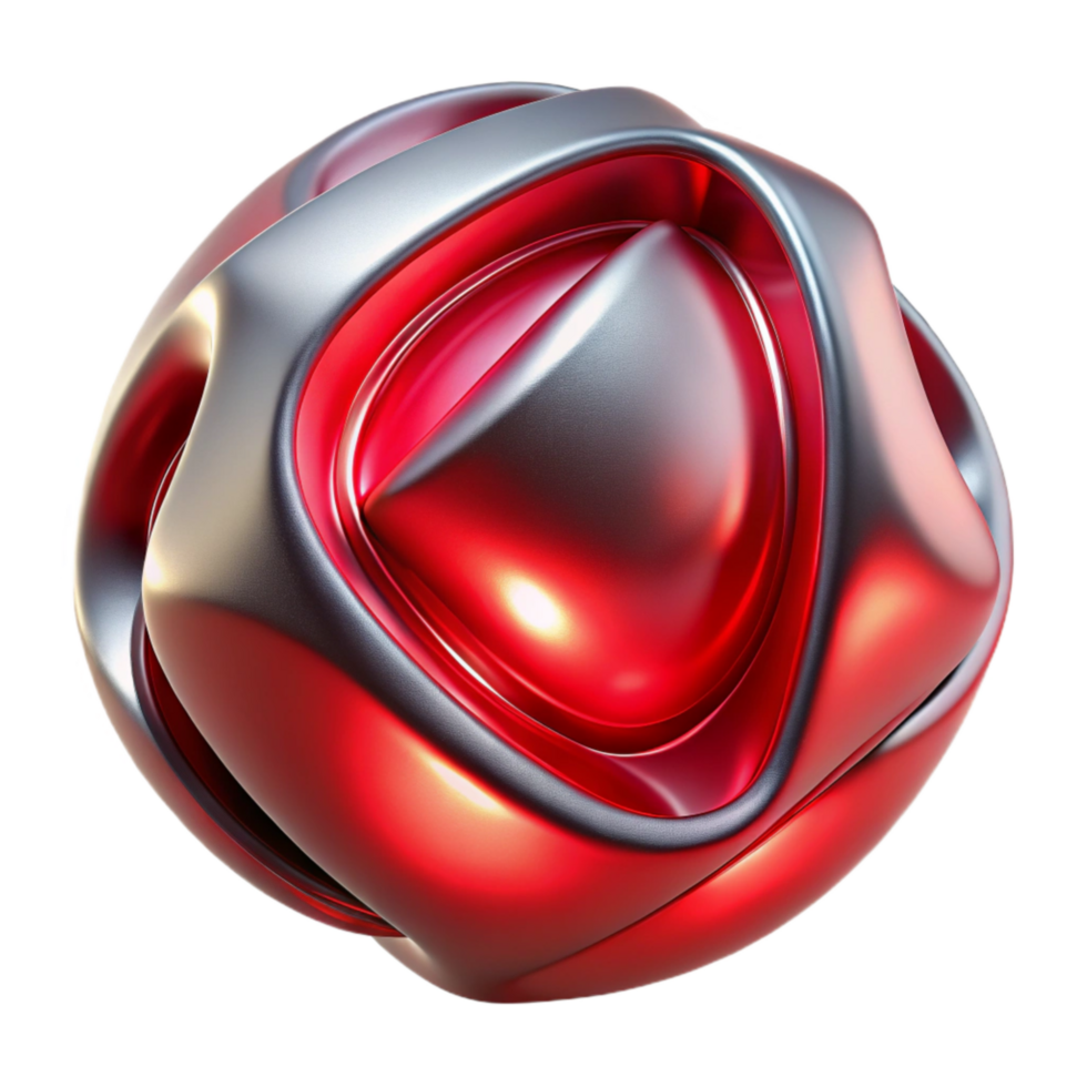 stunning minimalist Dynamic Alloy Form Red Tint Cutout professional png