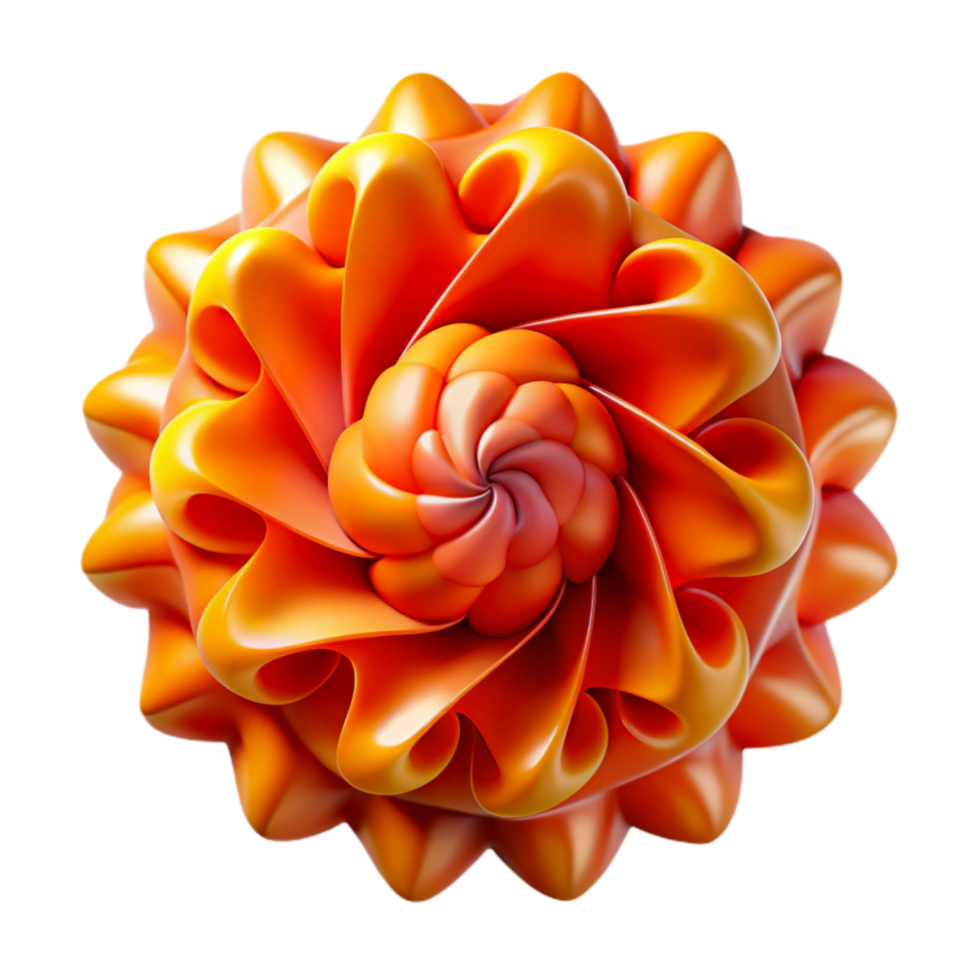 dramatic abstract Dynamic Chaos Fractal Red Orange Isolated Element exclusive png