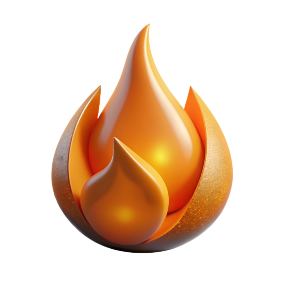 dramatic abstract Dynamic Firelight Shadows Isolated with Orange Glow Cutout authentic png