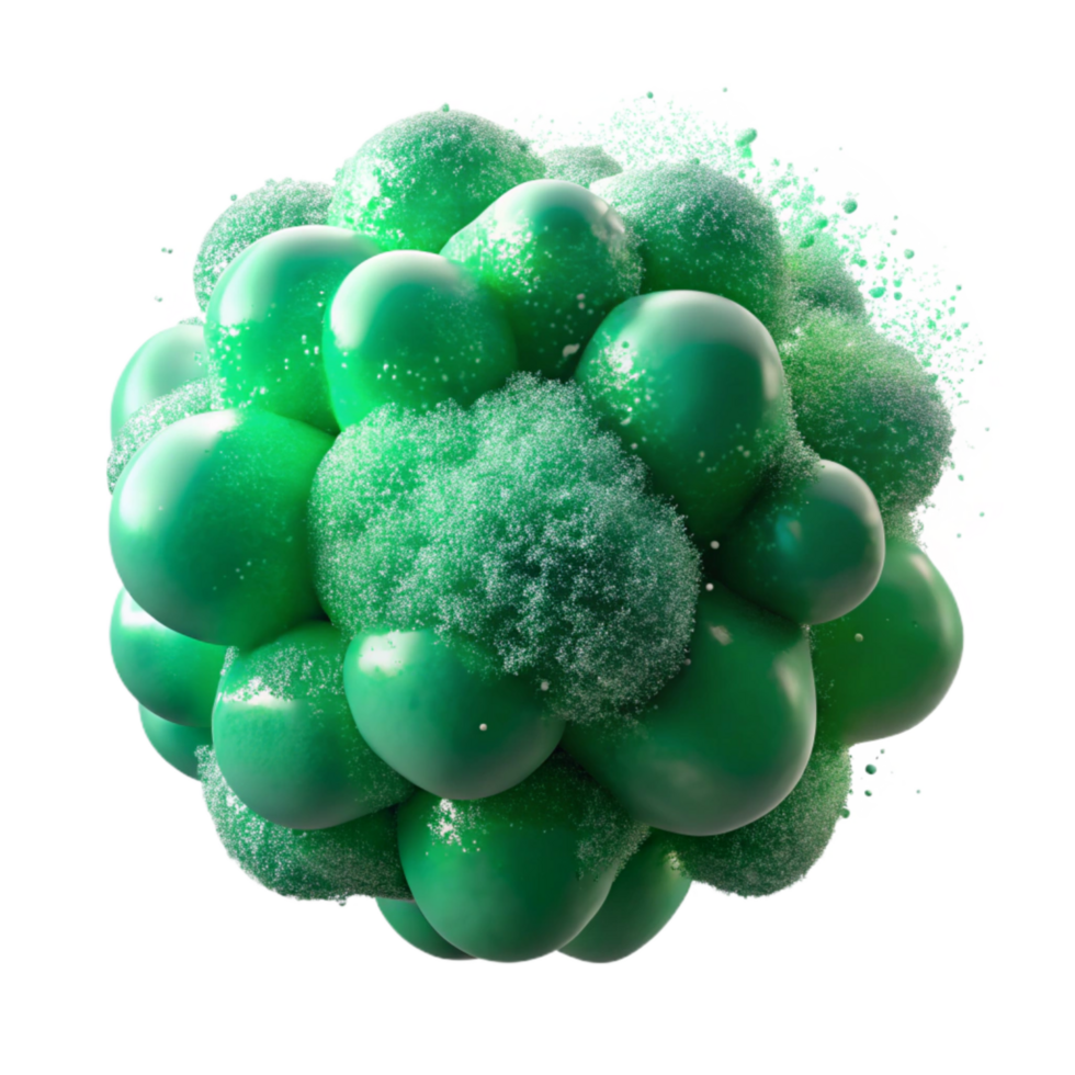 vibrant contemporary Dynamic Particle Dispersion Green Glow Cutout Element genuine png