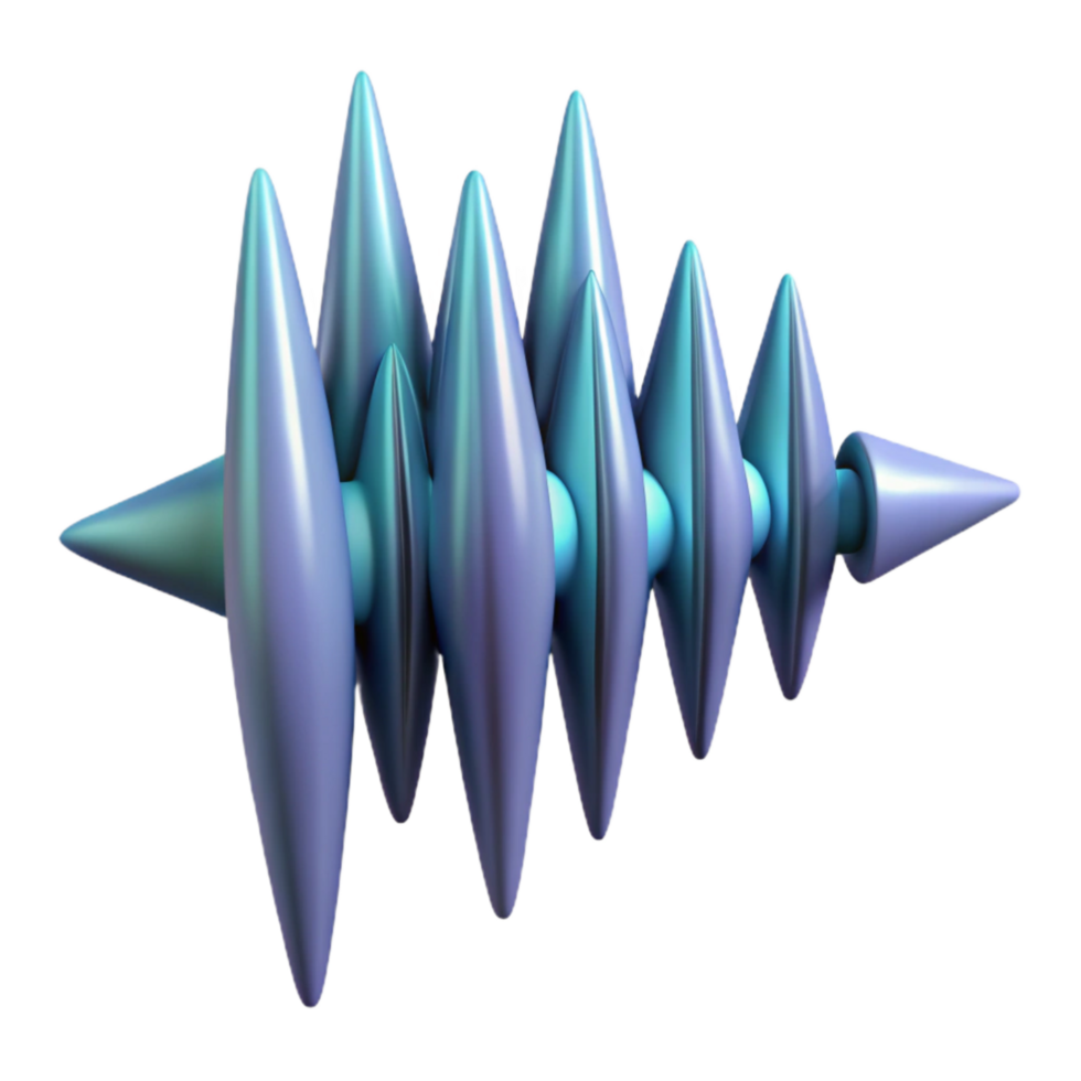 wonderful modern Dynamic Soundwave Spikes Transparent Background professional png