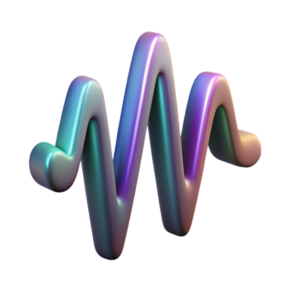 extraordinary minimalist Dynamic Spectral Waveform Cutout Element authentic png