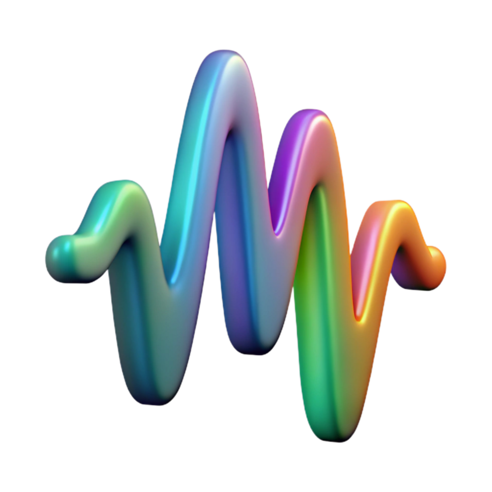 elegant classic Dynamic Spectral Waveform Cutout Element original png