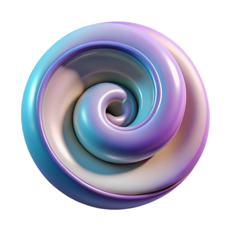 extraordinary minimalist Dynamic Spiral Motion Transparent Background Isolated Element high quality png
