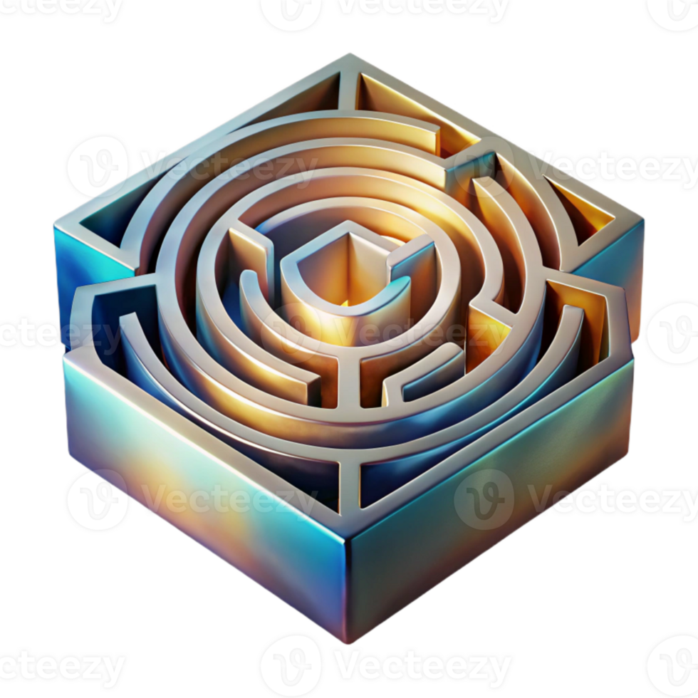 beautiful contemporary Elegant Luminari Maze Cutout with Gradient Lighting high quality png