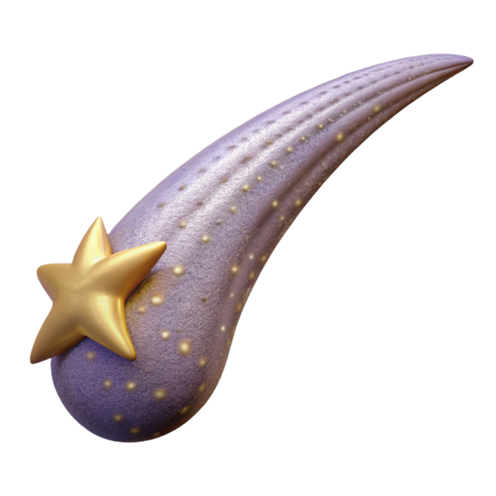 vibrant modern Endless Skies Comet Cutout with Long Tail exclusive png