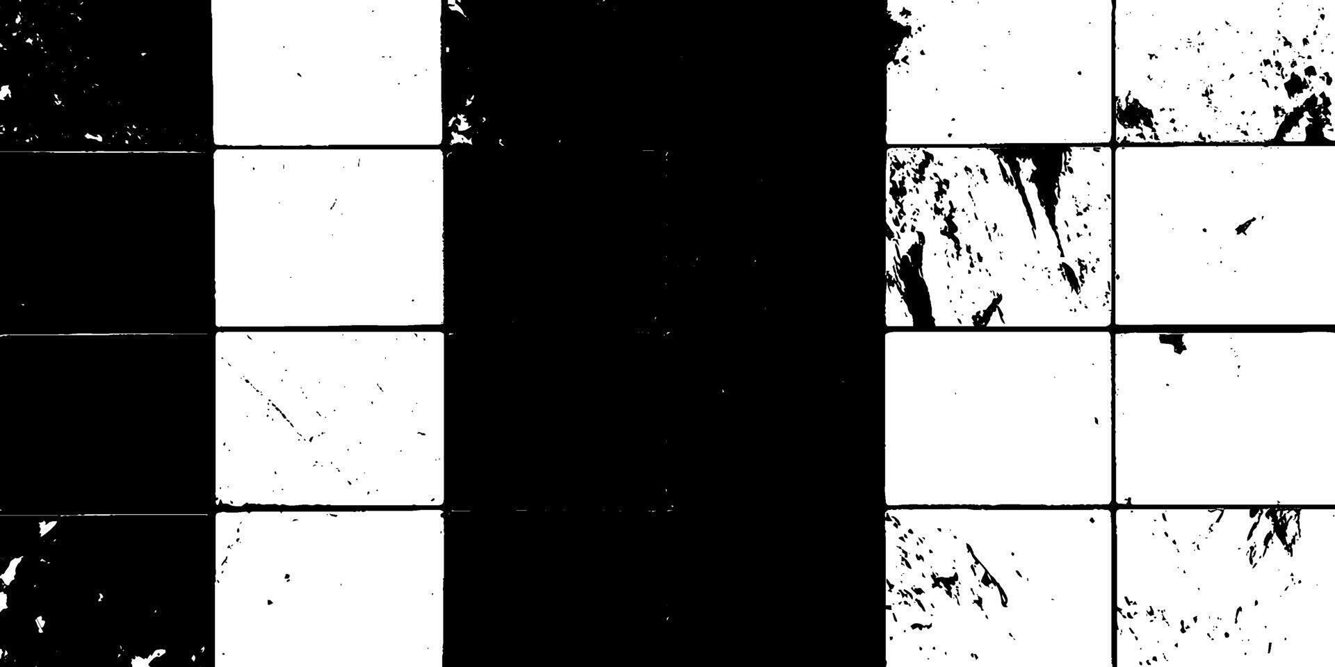 Vintage Tile Pattern with Grunge Effects and Abstract Hand-Drawn Lines. vector