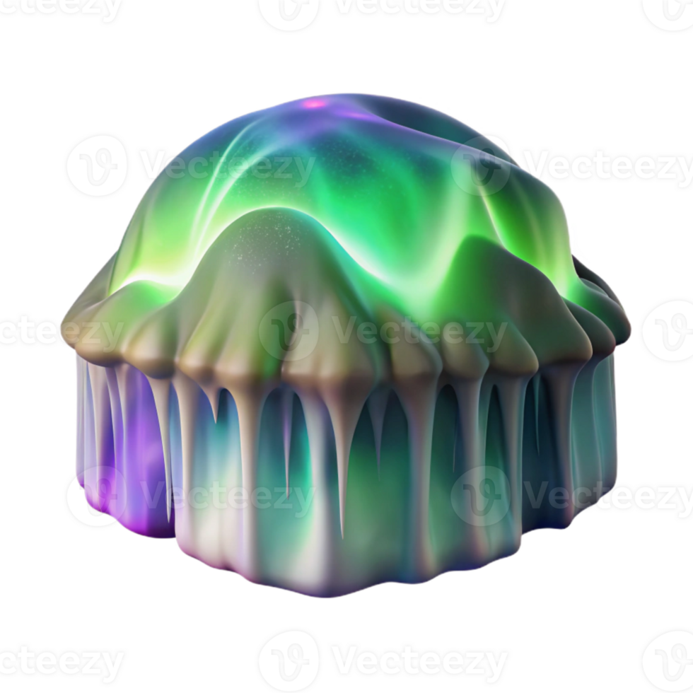 impressive creative Ethereal Aurora Cutout Transparent Background Vertical Perspective exclusive png