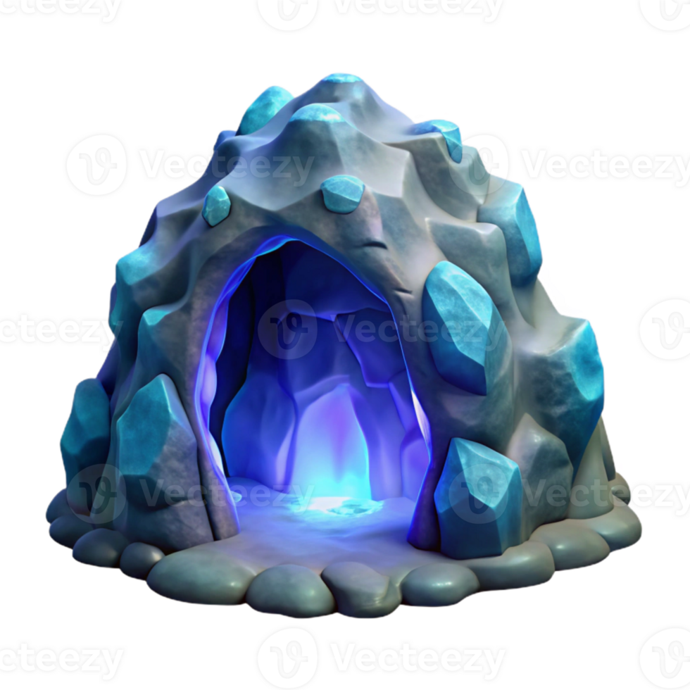 elegant traditional Ethereal Bioluminescent Cavern Cutout Transparent Background high resolution png