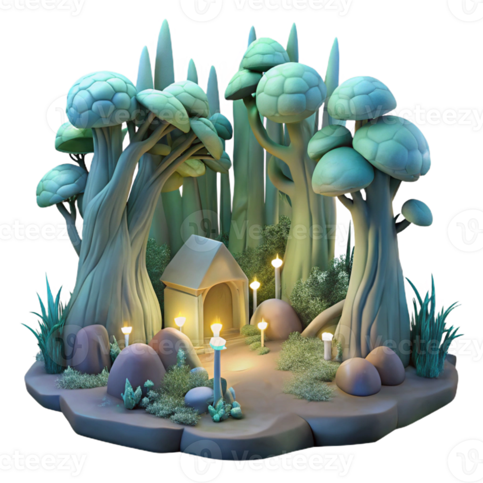 elegant classic Ethereal Lyrax Luminance Forest Scene Transparent exclusive png