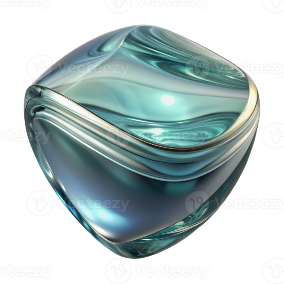 magnificent artistic Extreme Distortion Glass Reflection Transparent Background detailed png
