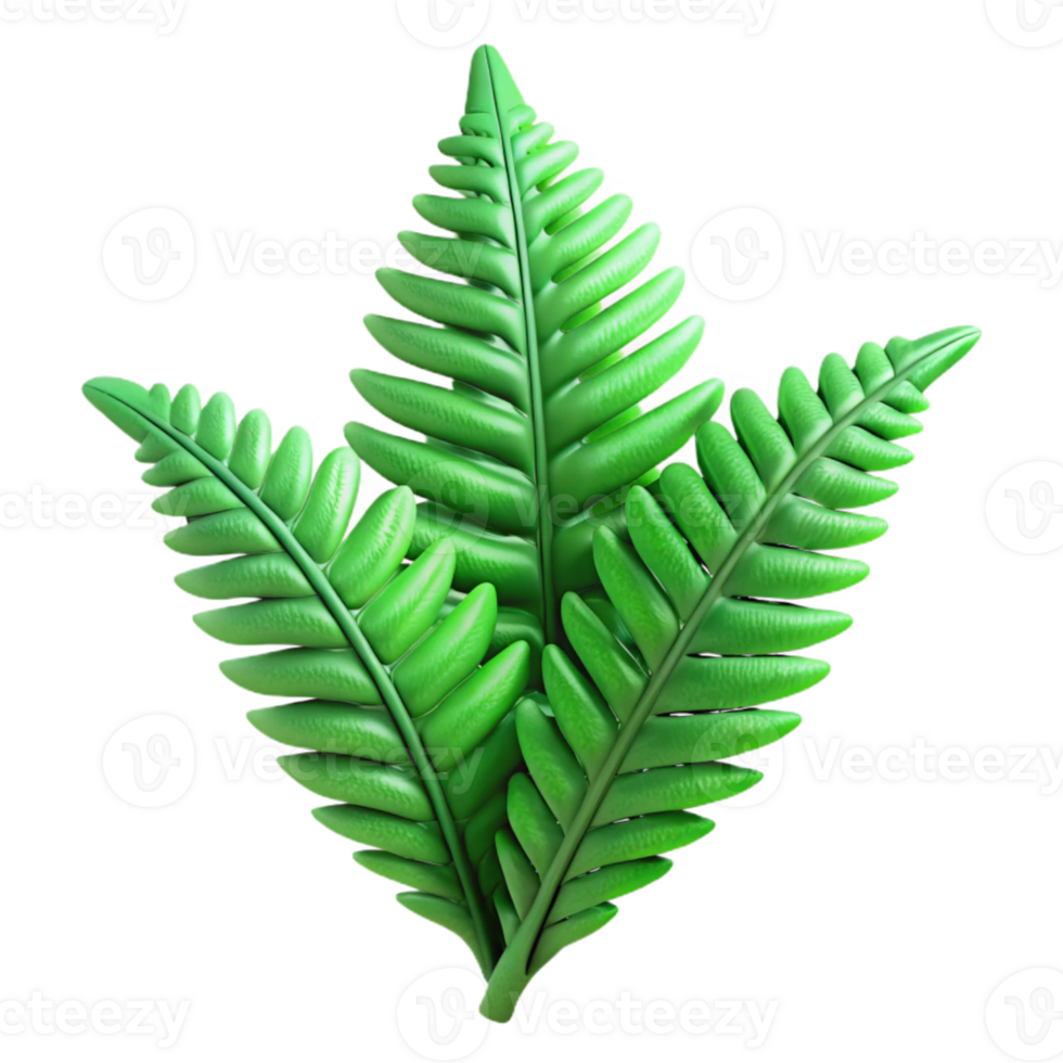 magnificent creative Fabricated Fern Cutout Transparent Background Lush Green Fronds high quality png