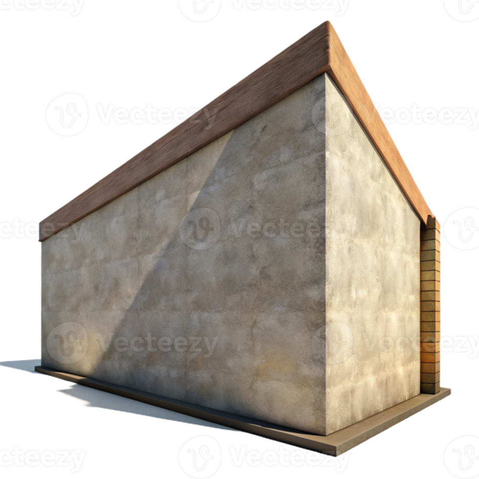 dramatic abstract Exterior Wall with Angled Shadows Isolated detailed png