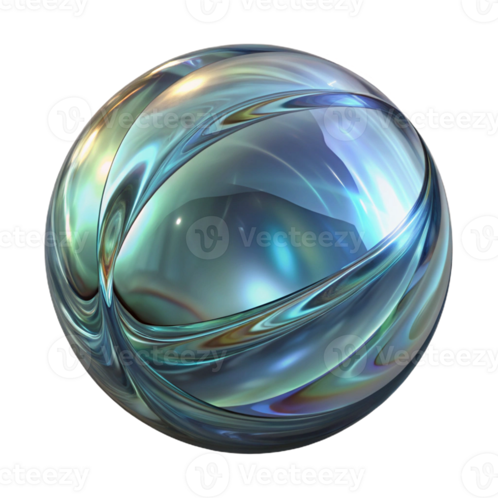 vibrant artistic Extreme Distortion Glass Reflection Transparent Background premium png