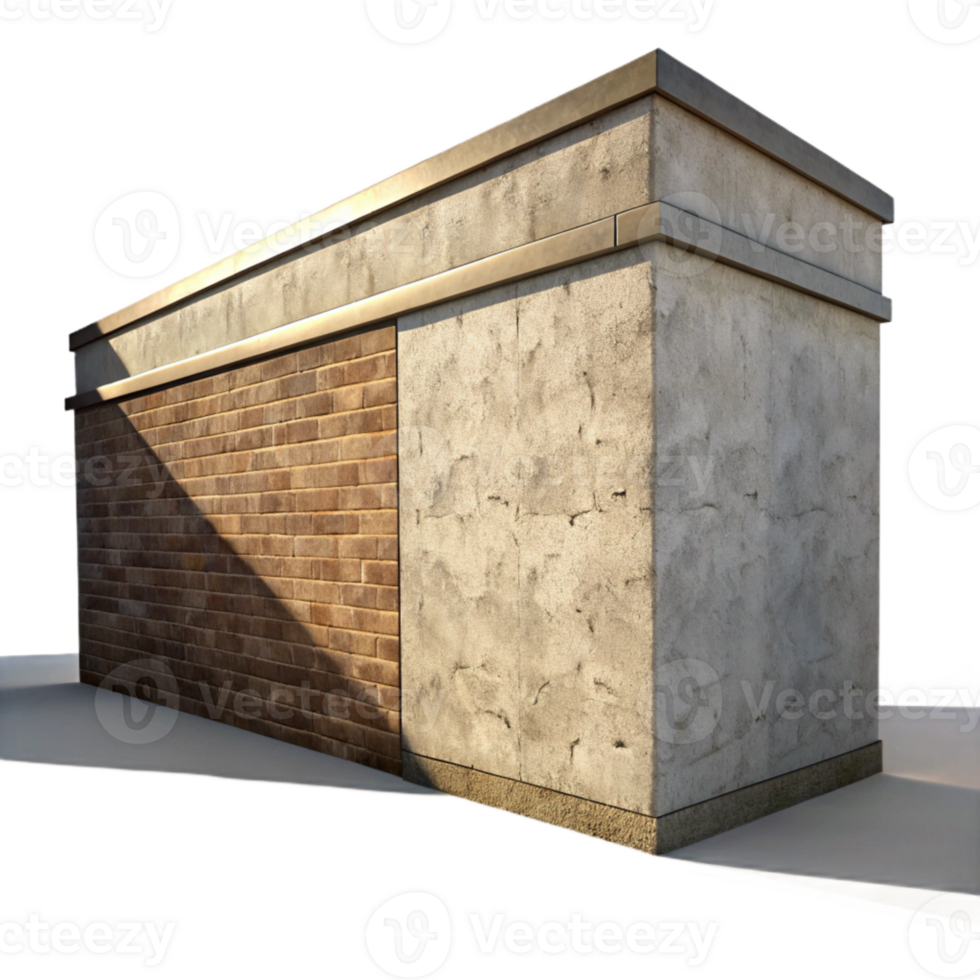 beautiful artistic Exterior Wall with Angled Shadows Isolated professional png