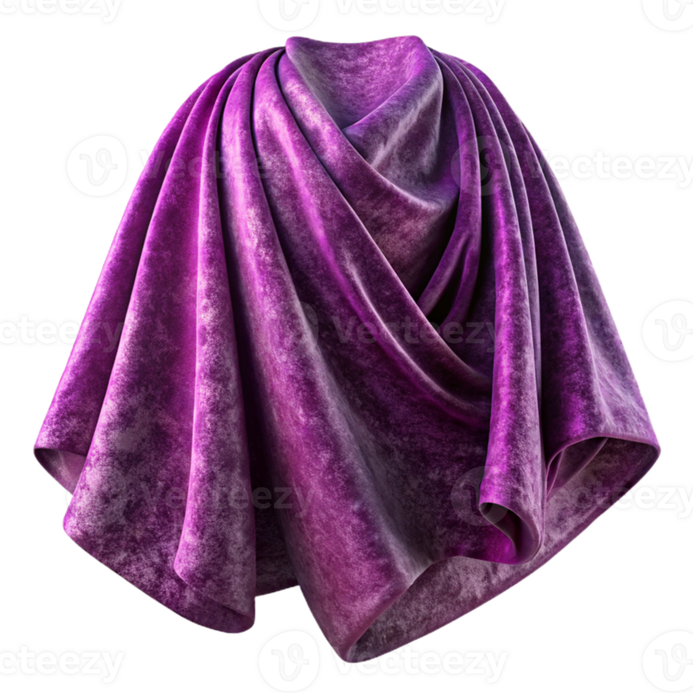 dramatic abstract Faded Velvet Fabric Texture with Purple Hues Isolated detailed png