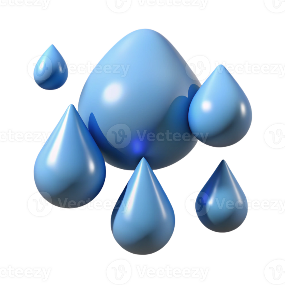 beautiful contemporary Falling Rain Drops Cutout Water Splashes Isolated original png
