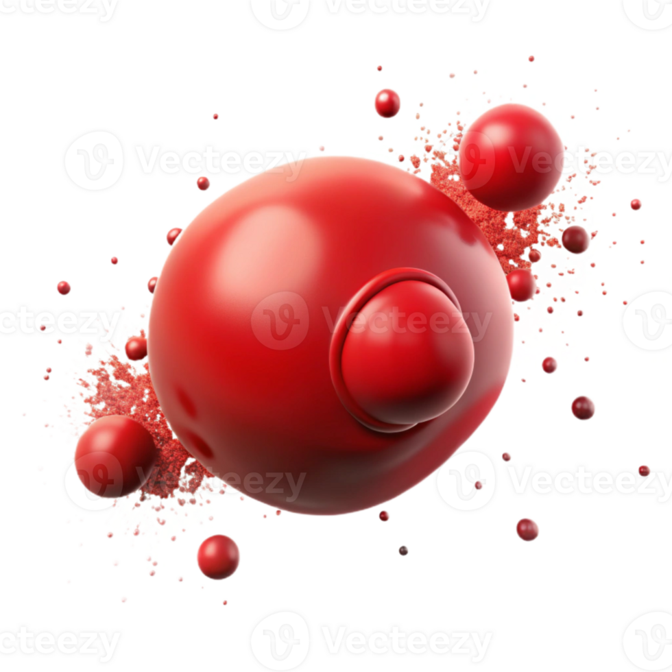 vibrant contemporary Falling Red Particles with Realistic Motion Blur detailed png