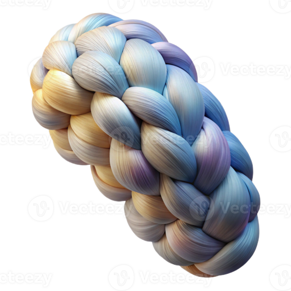 vibrant vintage Fiber Art Braid Transparent Background Isolated premium png