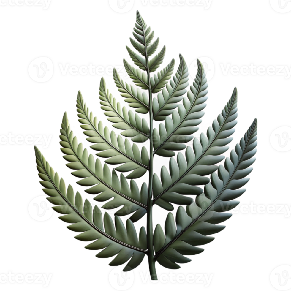 magnificent abstract Fern Leaf Silhouette with Transparent Background Cutout png