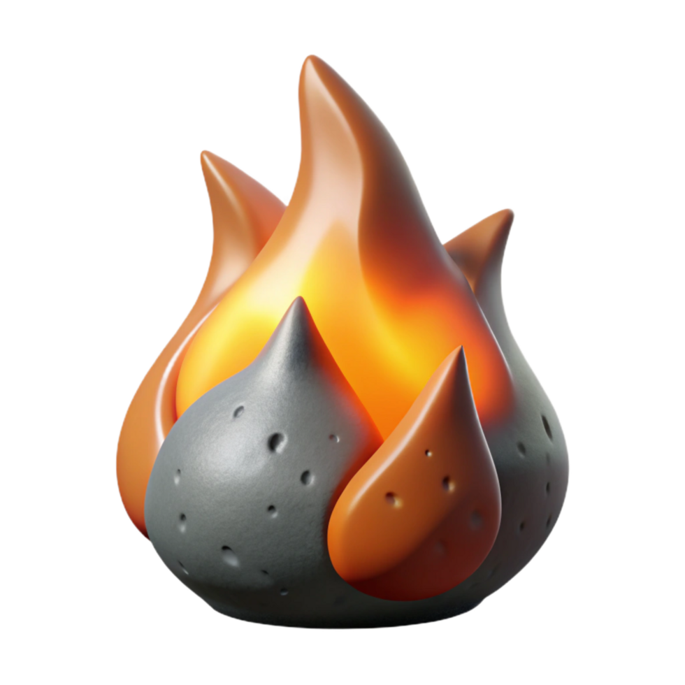stunning vintage Flickering Fire Embers Cutout Isolated Element professional png
