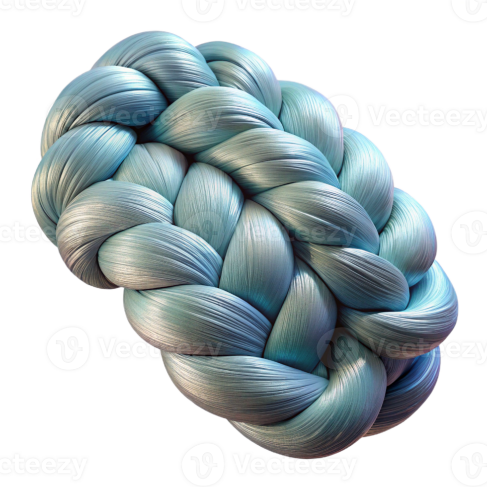 serene abstract Fiber Art Braid Transparent Background Isolated premium png