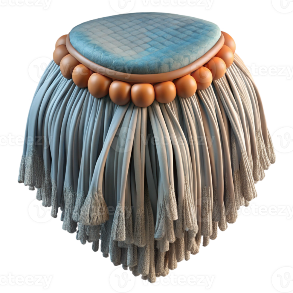 vibrant contemporary Fiber Art Fringe Transparent Background Isolated professional png