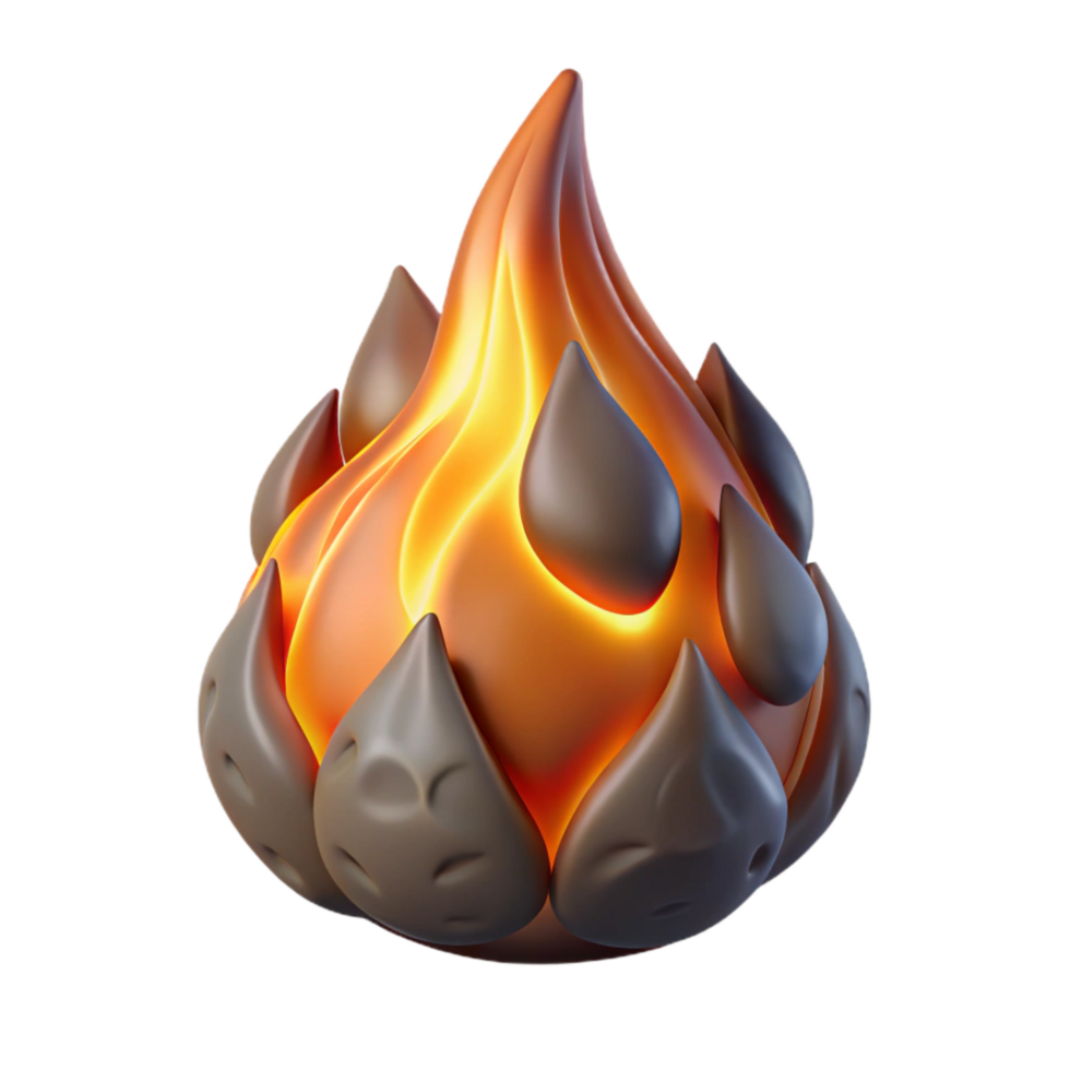serene creative Flickering Fire Embers Cutout Isolated Element high resolution png