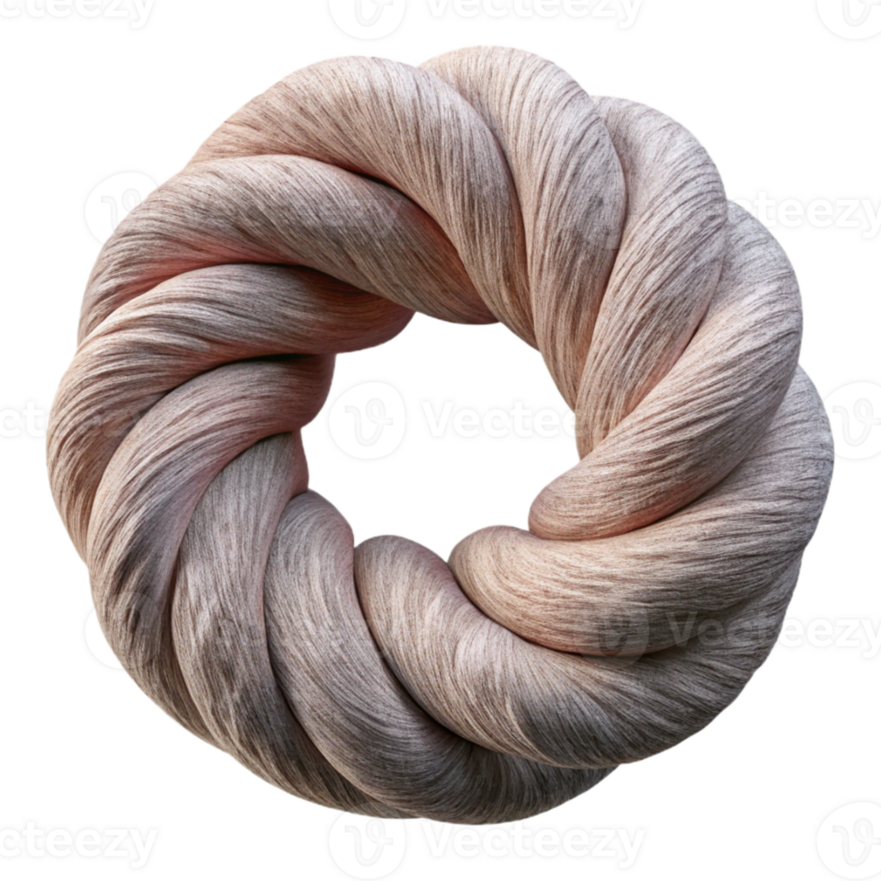 beautiful vintage Fiber Art Loop Transparent Background Isolated high quality png
