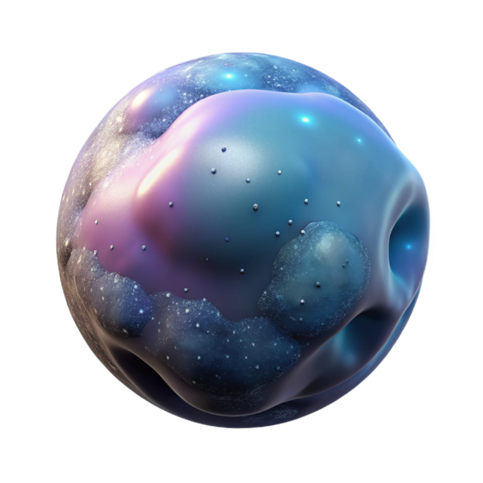 dramatic artistic Floating Bubble with Nebula Isolated Cutout high quality png