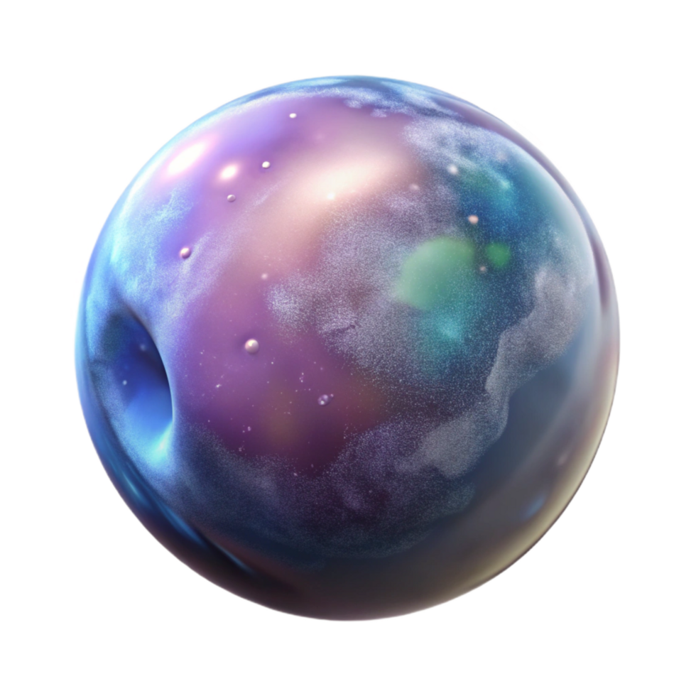 dramatic creative Floating Bubble with Nebula Isolated Cutout exclusive png