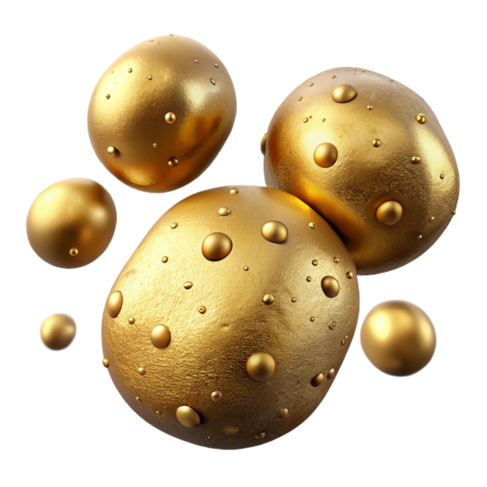 impressive classic Floating Gold Specks Isolated on White premium png