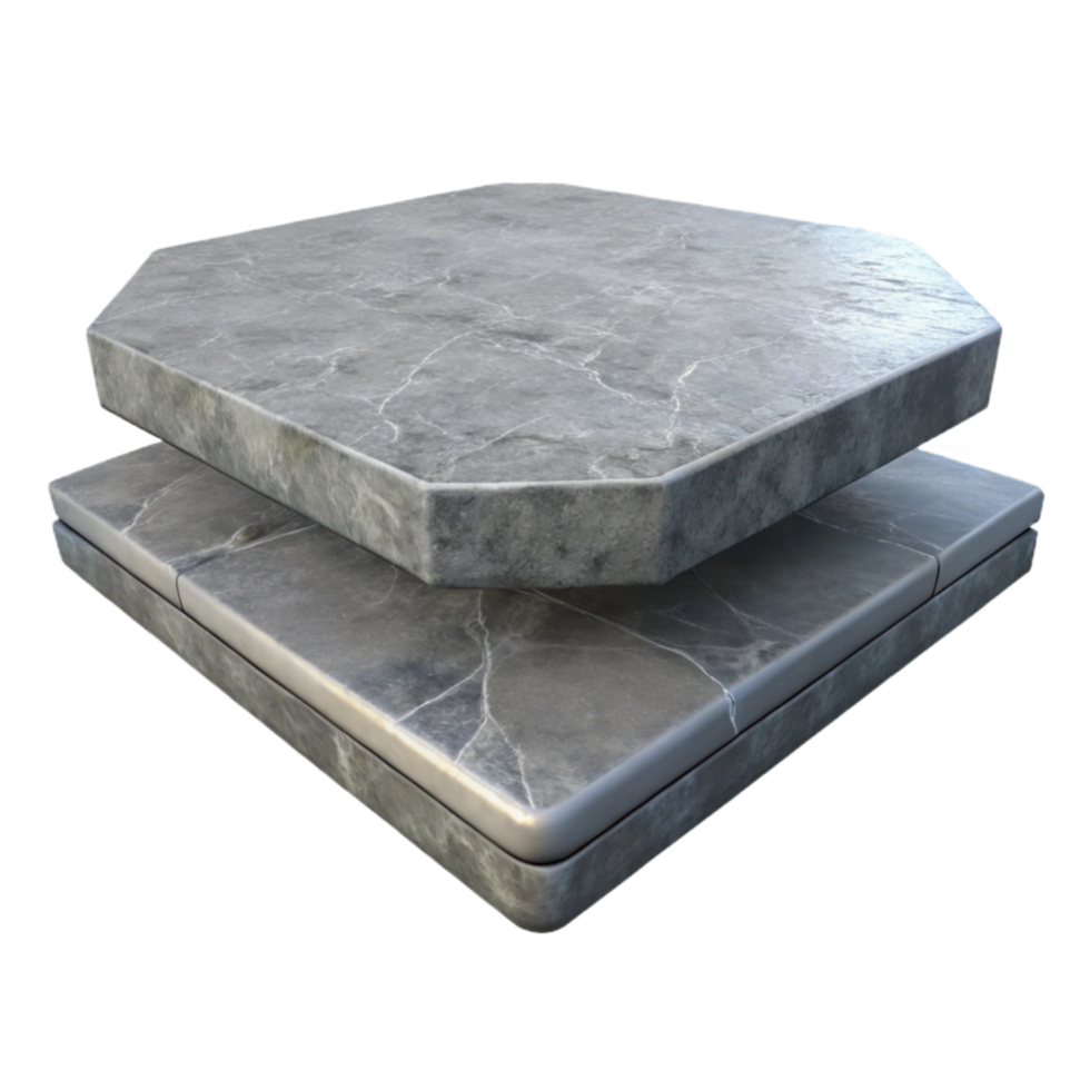 vibrant rustic Floating Gray Platform in Virtual Reality Transparent Background png