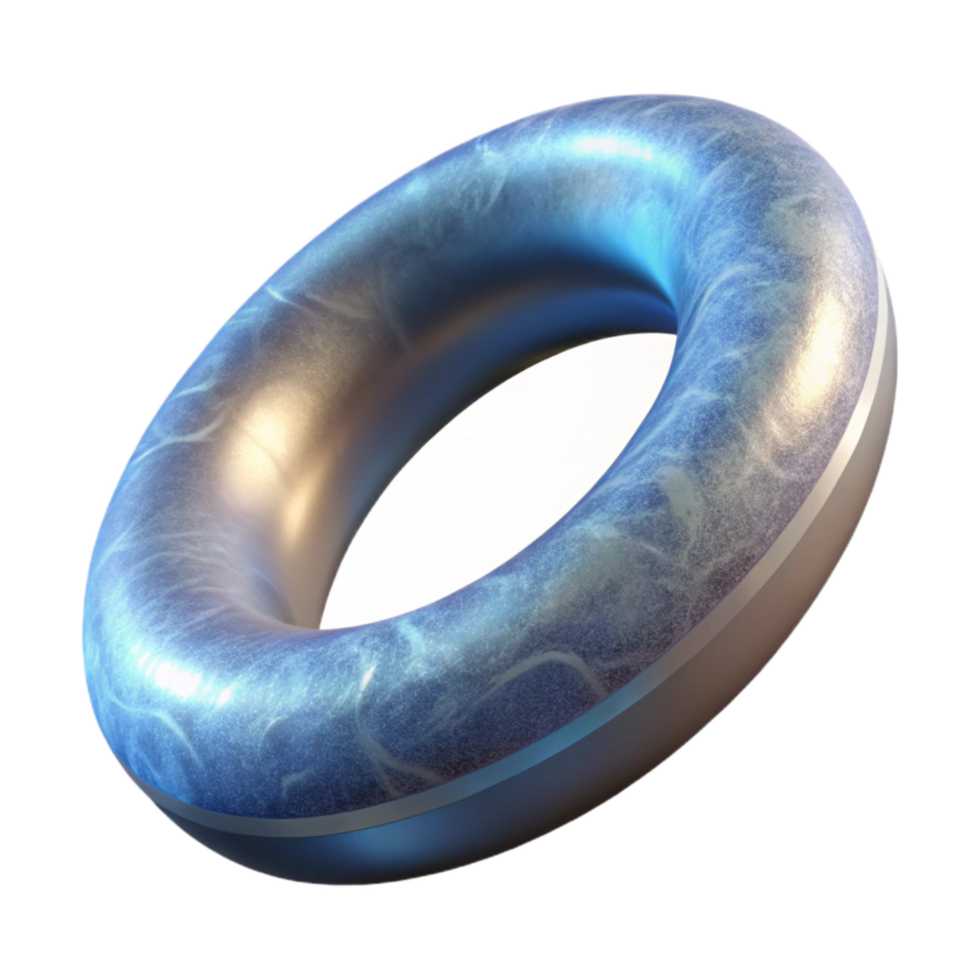 serene traditional Floating Metal Ring in Zero Gravity Transparent Background high resolution png