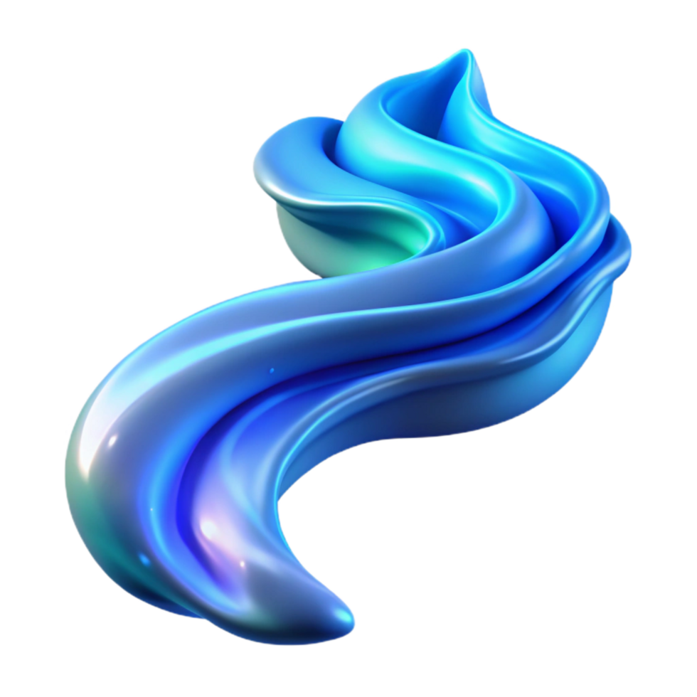 impressive modern Flowing Auroral Stream Cutout Transparent Background Blue Hues original png