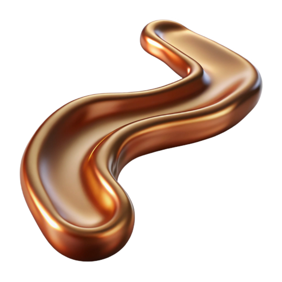 serene vintage Flowing Bronze Stream Backlit Cutout detailed png