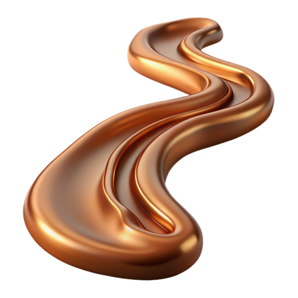 magnificent traditional Flowing Bronze Stream Cutout Front View original png