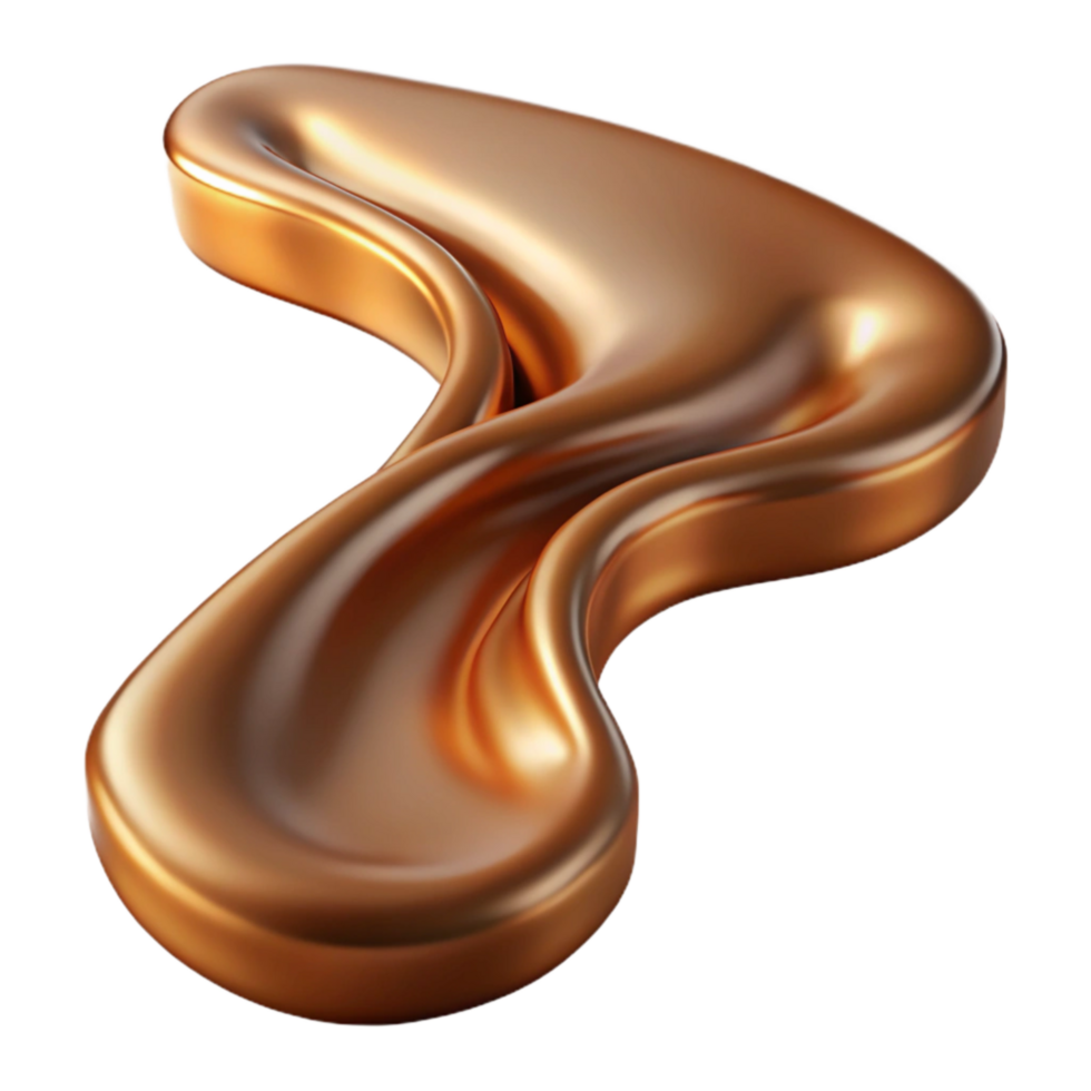 impressive traditional Flowing Bronze Stream Cutout Front View exclusive png